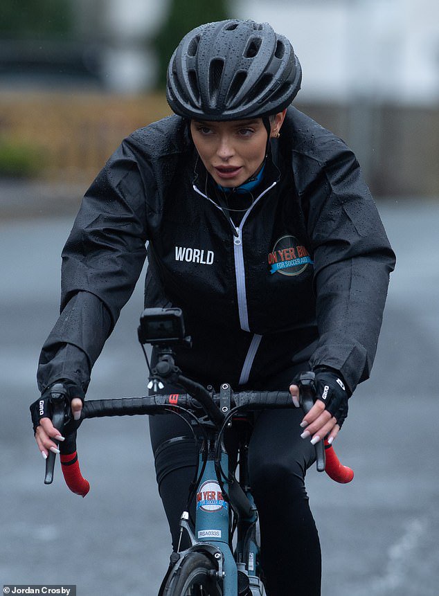 Love Island S Maura Higgins Looks In The Zone As She Cycles For Itv S On Yer Bike