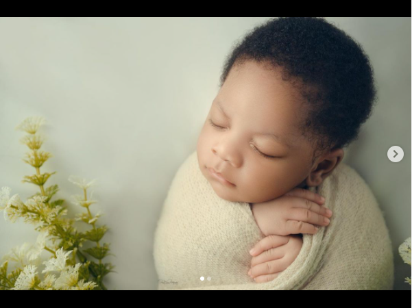 Nigerian footballer, Aaron Samuel welcomes a son with his wife Chinwe (Photos)