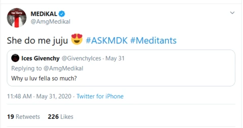 Medikal reveals the number of times he chops Fella Makafui in a Day - You won't Beleive it