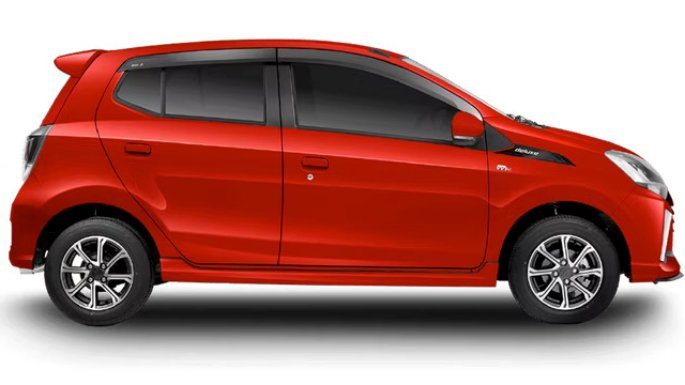 gambar mobila ayla merah