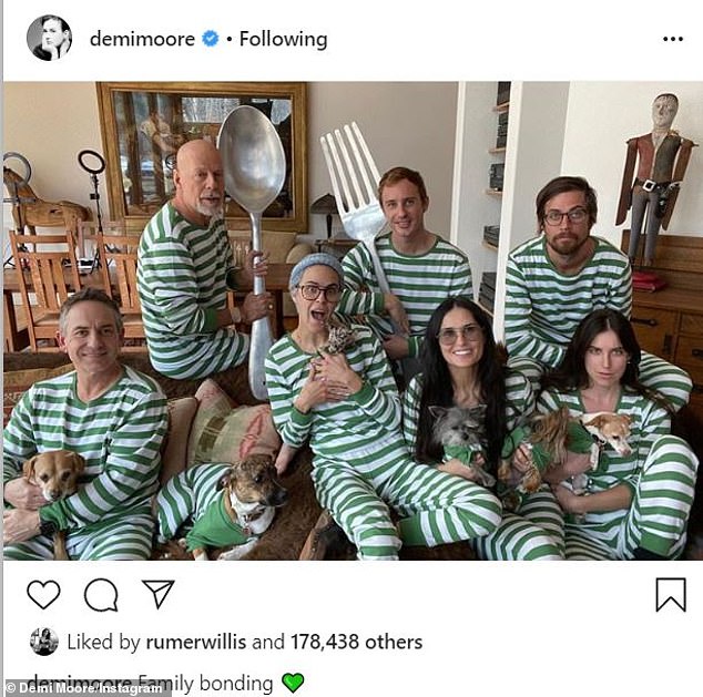 Staying out of it: Days after Bruce Willis and his ex-wife Demi Moore revealed they were quarantining together, his wife Emma Heming confirmed she was not staying with the pair