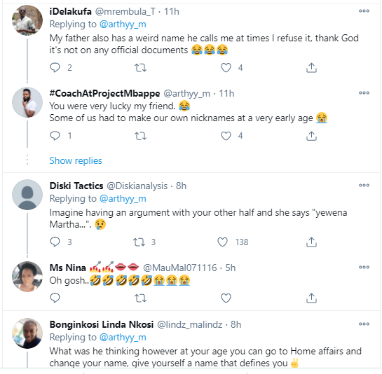  South African man calls out his father for naming him Martha