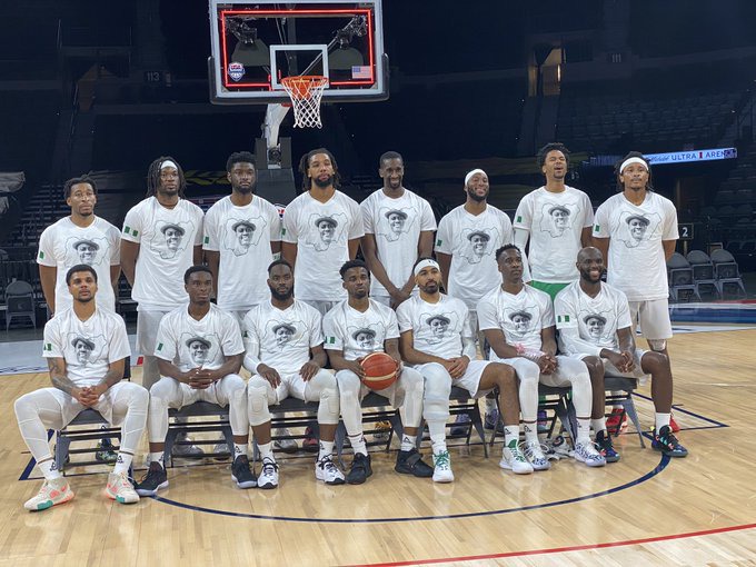 D’Tigers honour Sound Sultan with warmup shirts for their pre-Olympics game Vs Australia