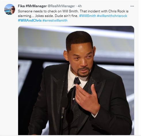 Celebrities, fans react to Will Smith slapping Chris Rock at the Oscars