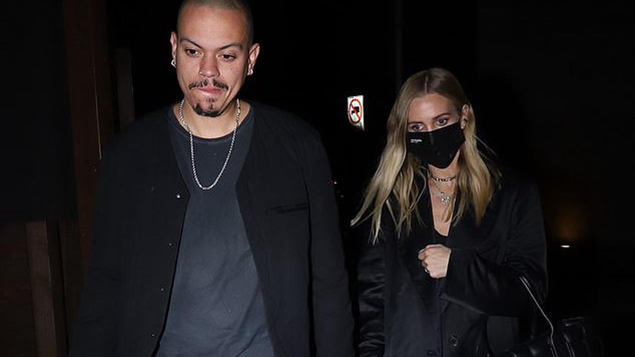 Ashlee Simpson and Evan Ross stroll hand-in-hand during date night at Craig's...after she left him solo at Paris Hilton's wedding for UNO tournament