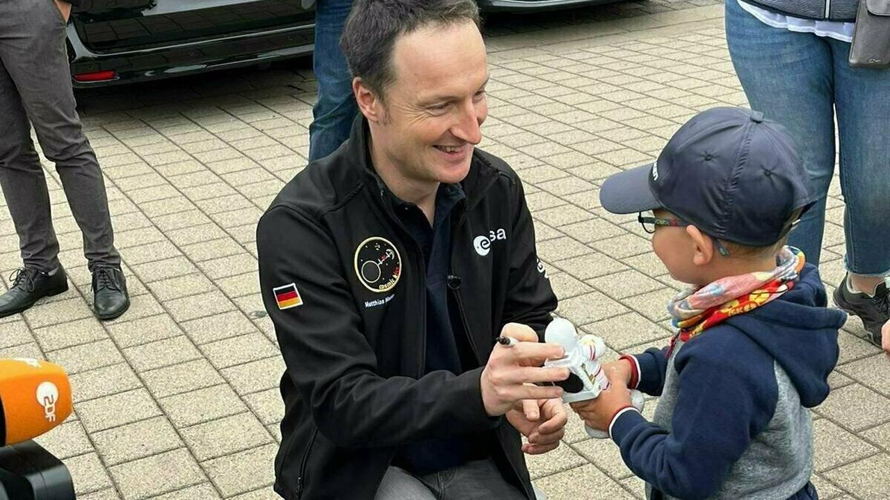 Astronaut Matthias Maurer auf Heimatbesuch in Oberthal