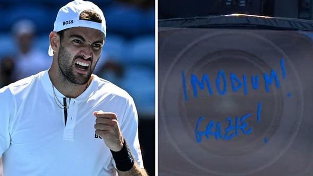 Matteo Berrettini makes fun of Australian Open issue with cheeky camera lens signature