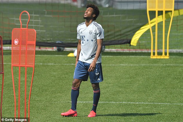 The France winger, pictured in training this week, could now face a hefty fine for his mishap