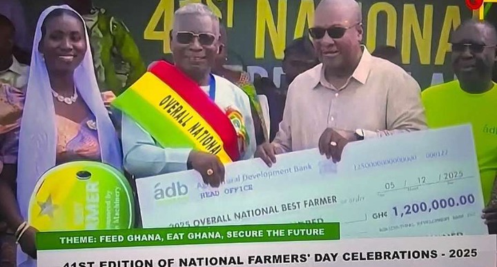 82-year-old Opanyin Abraham Kwaku Adusei crowned overall best national farmer for 2025
