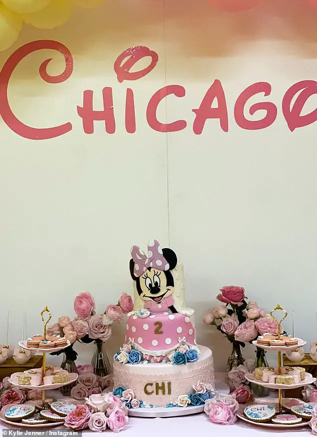 Disney party: Chi got a multi-tier cake with Minnie Mouse pasted to it, along with lovely blue and pink frosting roses