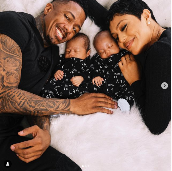 Nick Cannon and DJ Abby DeLaRosa celebrate their beautiful twins as they clock 1-month -old (photos)