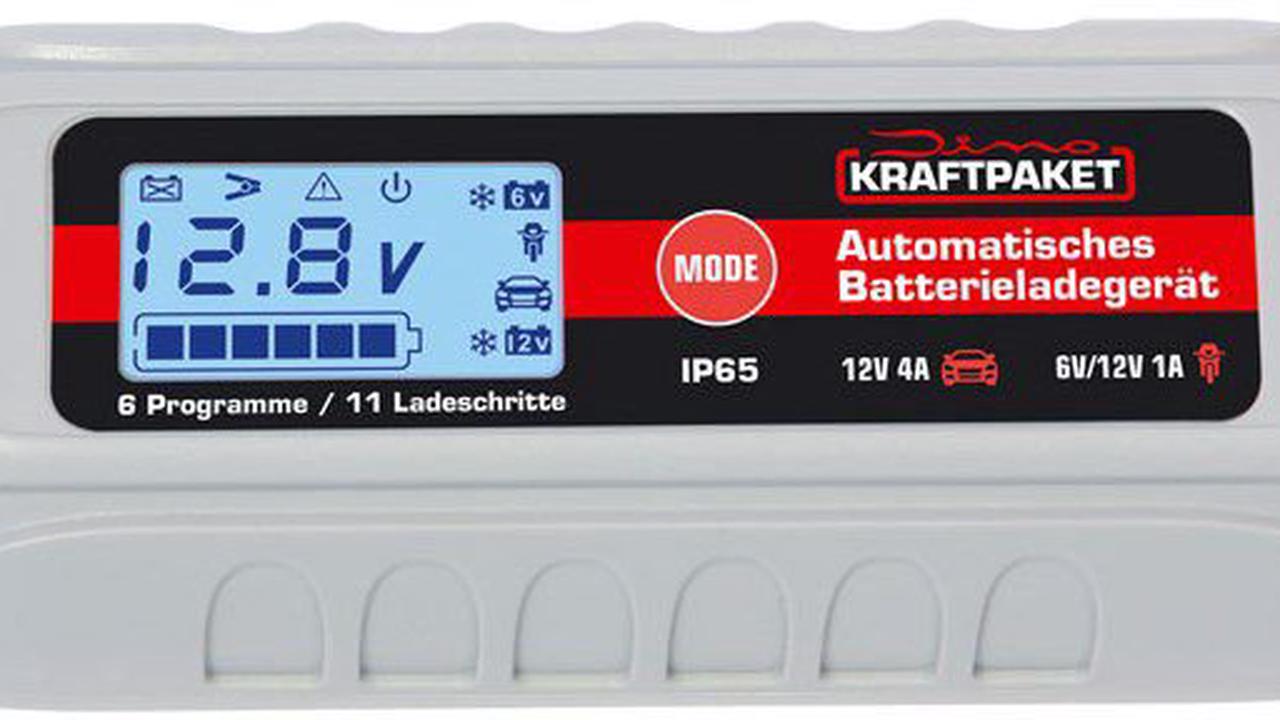 Dino KRAFTPAKET intelligentes KFZ-Ladegerät (136311) mit 4A-6V/12V für 16,24€ (statt 22€)