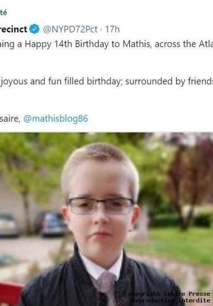 La Police De New York Souhaite Un Bon Anniversaire A Mathis Opera News