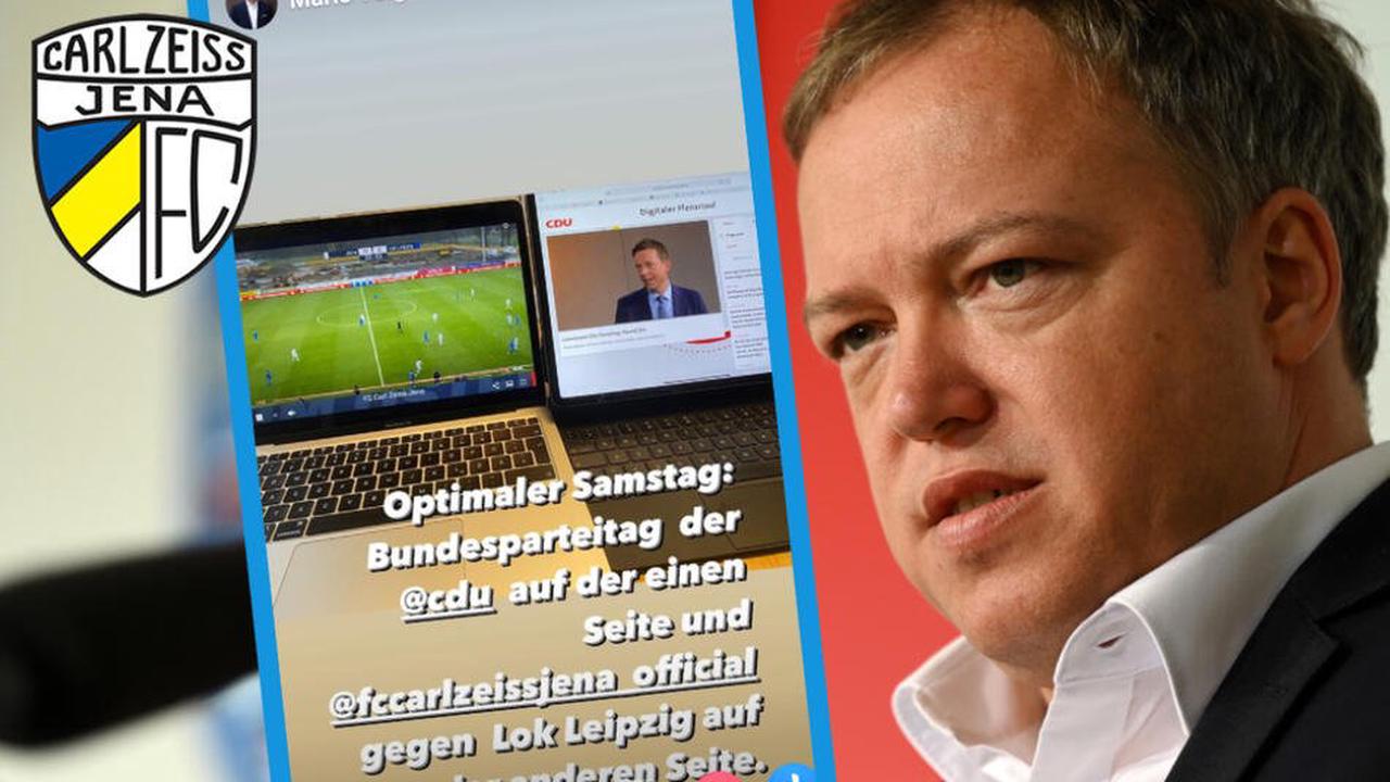 Thüringer CDU-Chef guckt Fußball während Parteitag, dann gibt es schlechte Nachrichten