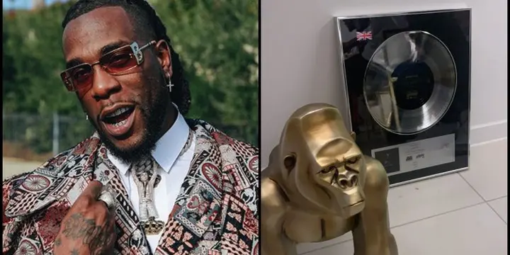 Photos+Video: Tears Of Joy As Burna Boy Finally Bags A Platinum Plaque After Loosing Out On The Grammy Award To Angelique Kidjo