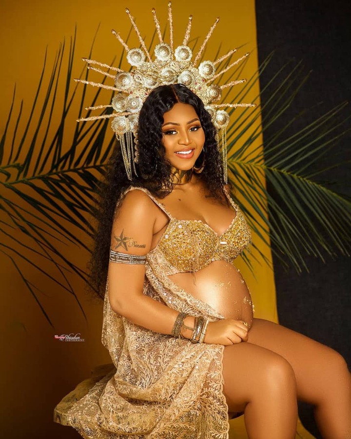 New mum, Regina Daniels shares more beautiful photos from her maternity shoot