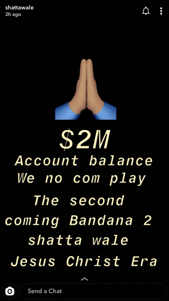 Shatta Wale Flaunts His Bank Account Balance