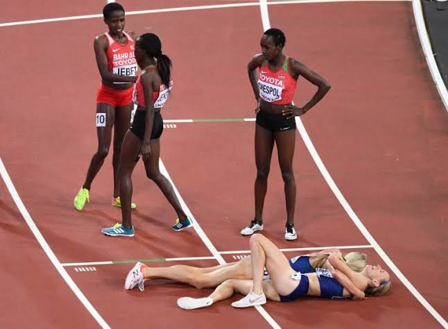 Great Performance From Team Kenya After Winning Another Medal In the 3000M Women's Steeplechase