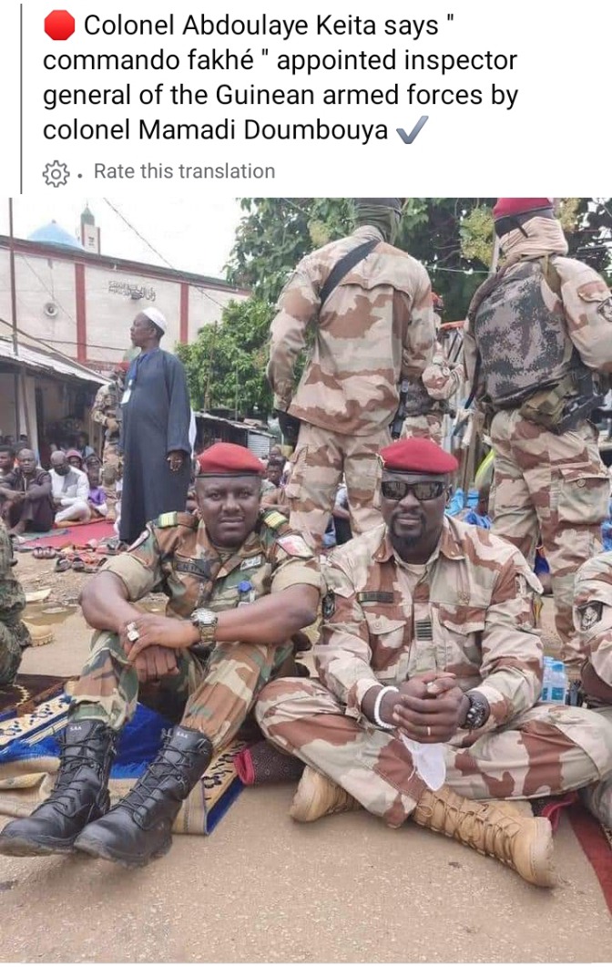 Doumbouya appoints his comrade who fought with him and prayed together in a mosque as military IGP