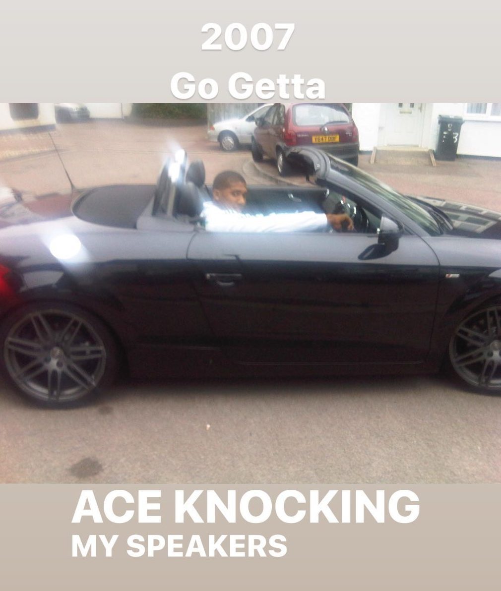  Joshua shared the incredible pics on his Instagram story - including one of him in his car in 2007