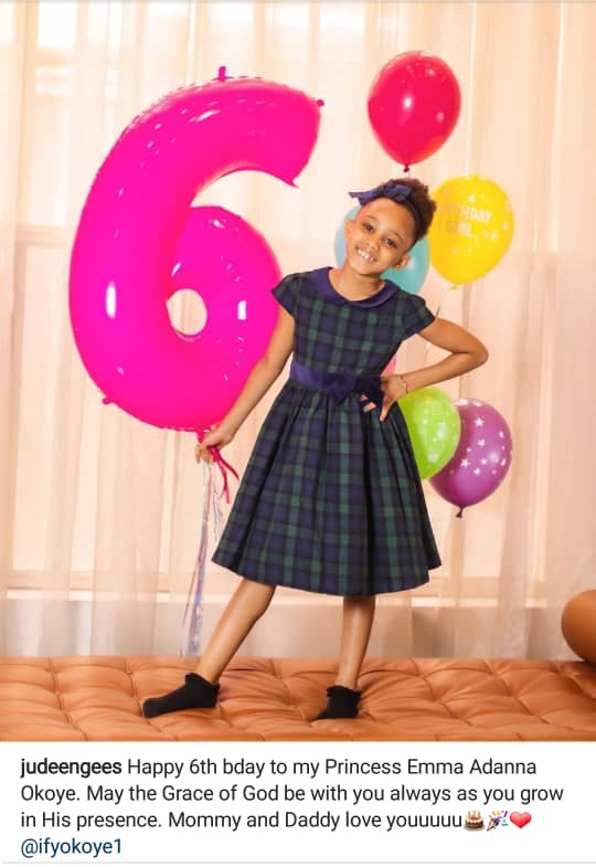Music executive, Jude Okoye celebrates daughter Emma as she turns 6 (photos)