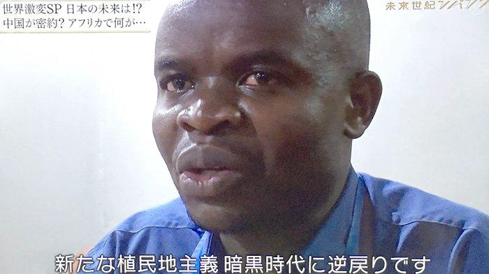 Wartawan Kenya Daily Nation, David Moere mengungkapkan Kenya benar-benar telah dijajah China kembali ke masa gelap. Foto David Moere saat diwawancarai wartawan Jipang Tokyo TV, Rabu (18/9/2019).