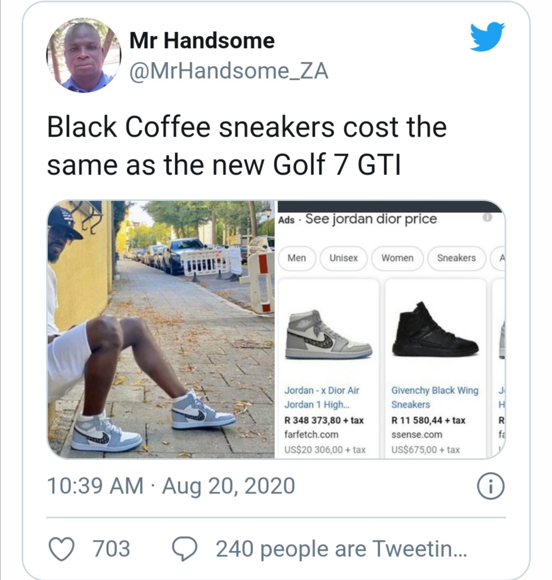 black coffee dior sneakers