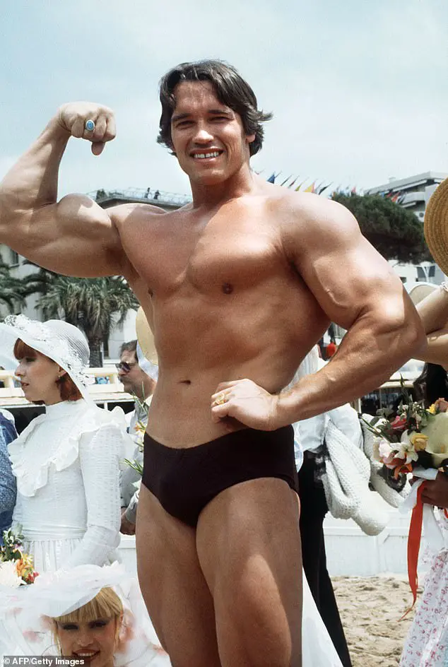 Legend: Schwarzenegger famously won the Mr. Olympia professional men's bodybuilding contest six times in a row in the early 1970s. Seen here in 1985