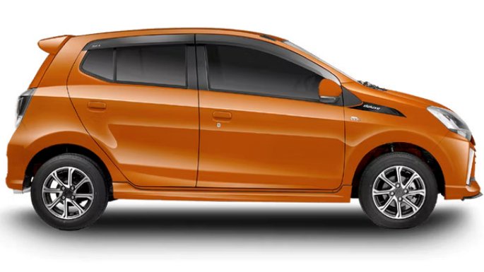 gambar mobil ayla warna oranye