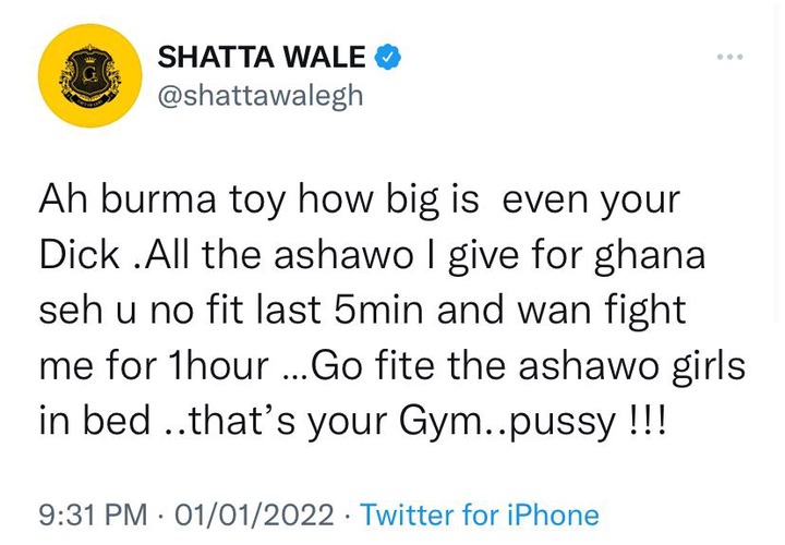  My mother doesn?t control my career, I run my own shit - Shatta Wale replies Burna Boy.