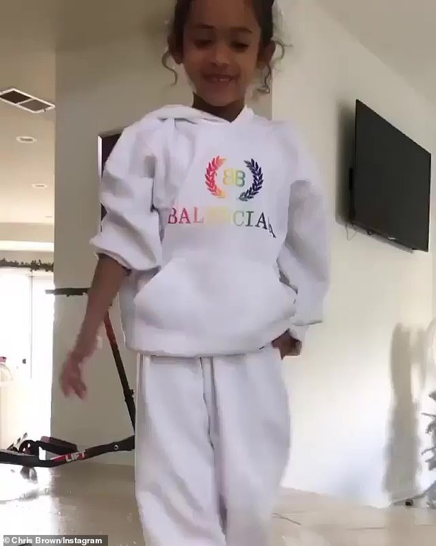 Designer child! Royalty's hoodie retails for $350 while the joggers cost the rapper $295. All up Chris spent $645 before tax on the early Christmas present