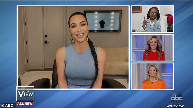 Family: Kim is isolating at her multi-million-dollar Hidden Hills mansion with her husband Kanye West and children North, six, Saint, four, Chicago, two, and Psalm, 10 months