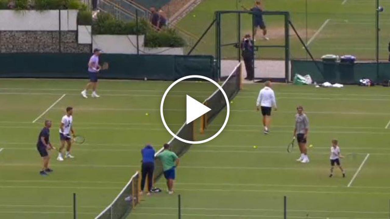 Wimbledon 2022: Novak Djokovic trainiert mit seinem Sohn Stefan