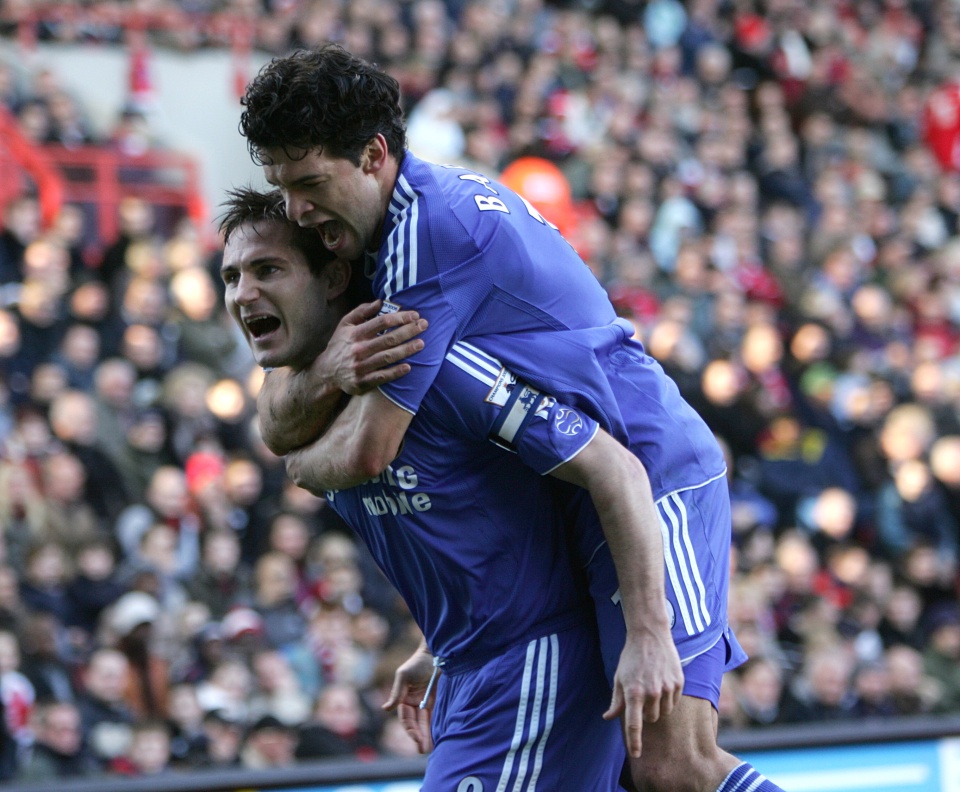 Ballack and Lampard won one Premier League title, two FA Cups and a League Cup together at Chelsea