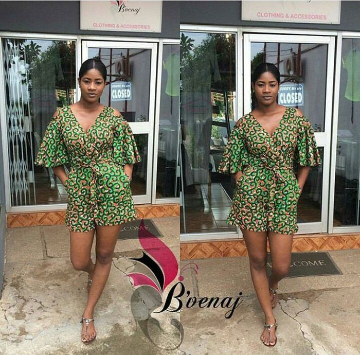 ankara jumpsuit shorts