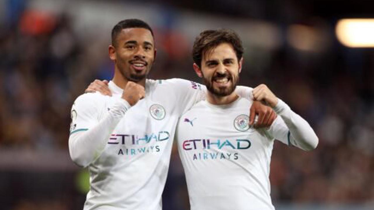 Bernardo Silva’s volley inspires Manchester City to battling win at Aston Villa