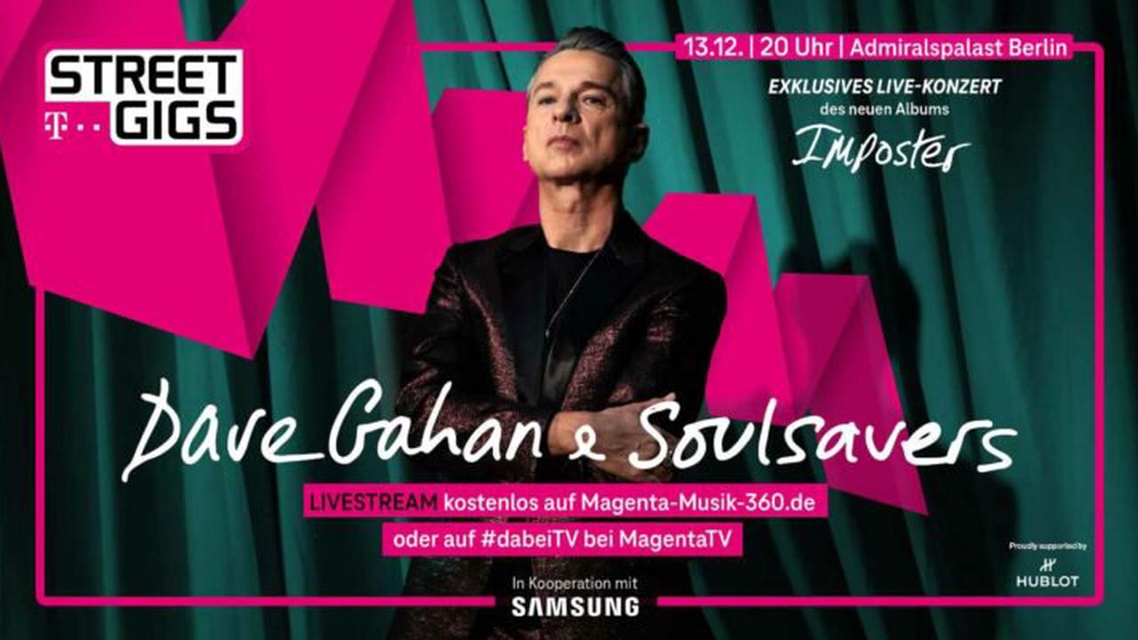 Dave Gahan & Soulsavers: Kostenloser Livestream am 13.12.2021 auf Magenta-Musik-360.de