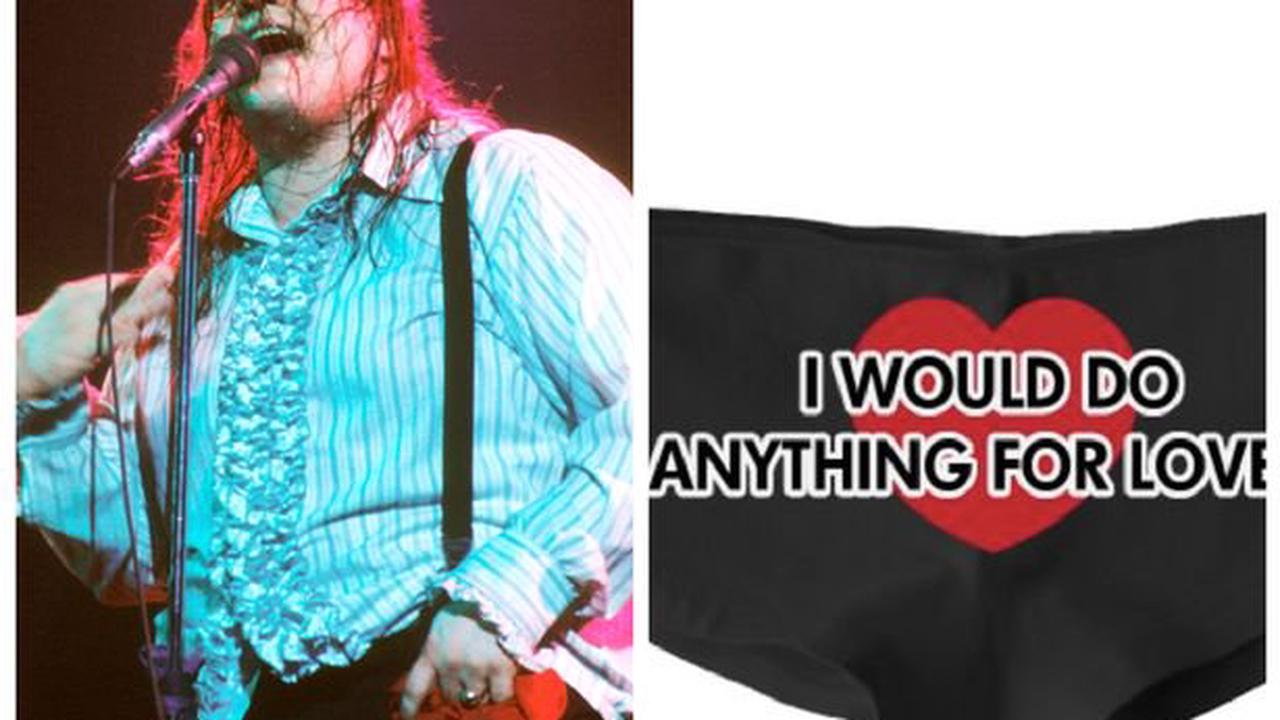 The cheeky Meat Loaf lyrical pants sold as hilarious unofficial merchandise in Scotland