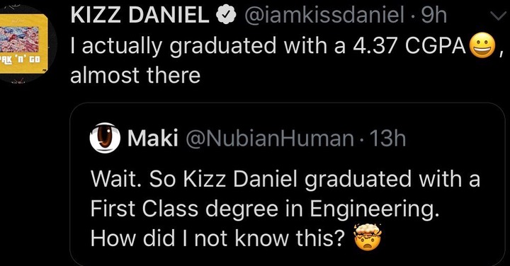 Kizz Daniel  see the result kizz daniel graduated with that is making people call him a genius - 9bb8363112f90ef90a3ed53fda520350 quality uhq resize 720 - See The Result Kizz Daniel Graduated With That Is Making People Call Him A Genius