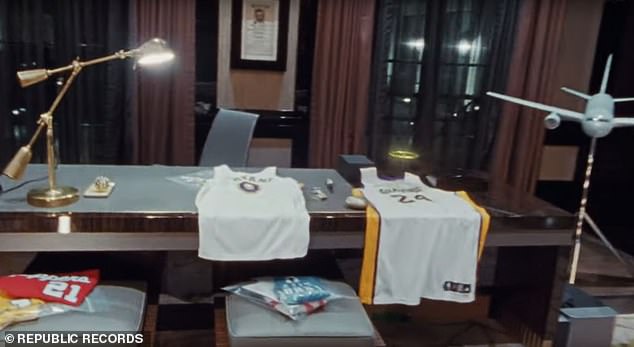 Mamba forever: The 33-year-old also didn't miss the opportunity to include a tribute to Kobe Bryant