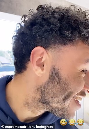 Oops! Unfortunately, his haircut didn't seem to go to plan as he cut his sideburns right down to the skin on one side of his face