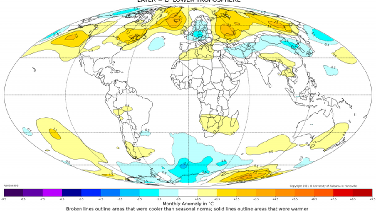 Newswise: Global climate trend since Dec. 1 1978: +0.14 C per decade