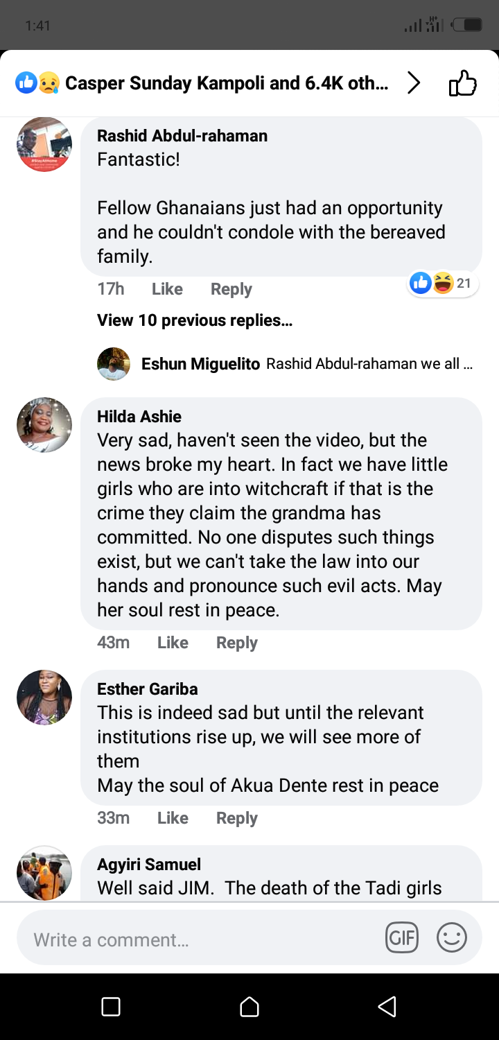 People Reacts As Mahama Blames State Institutions For The Lynching Of The Old Lady
