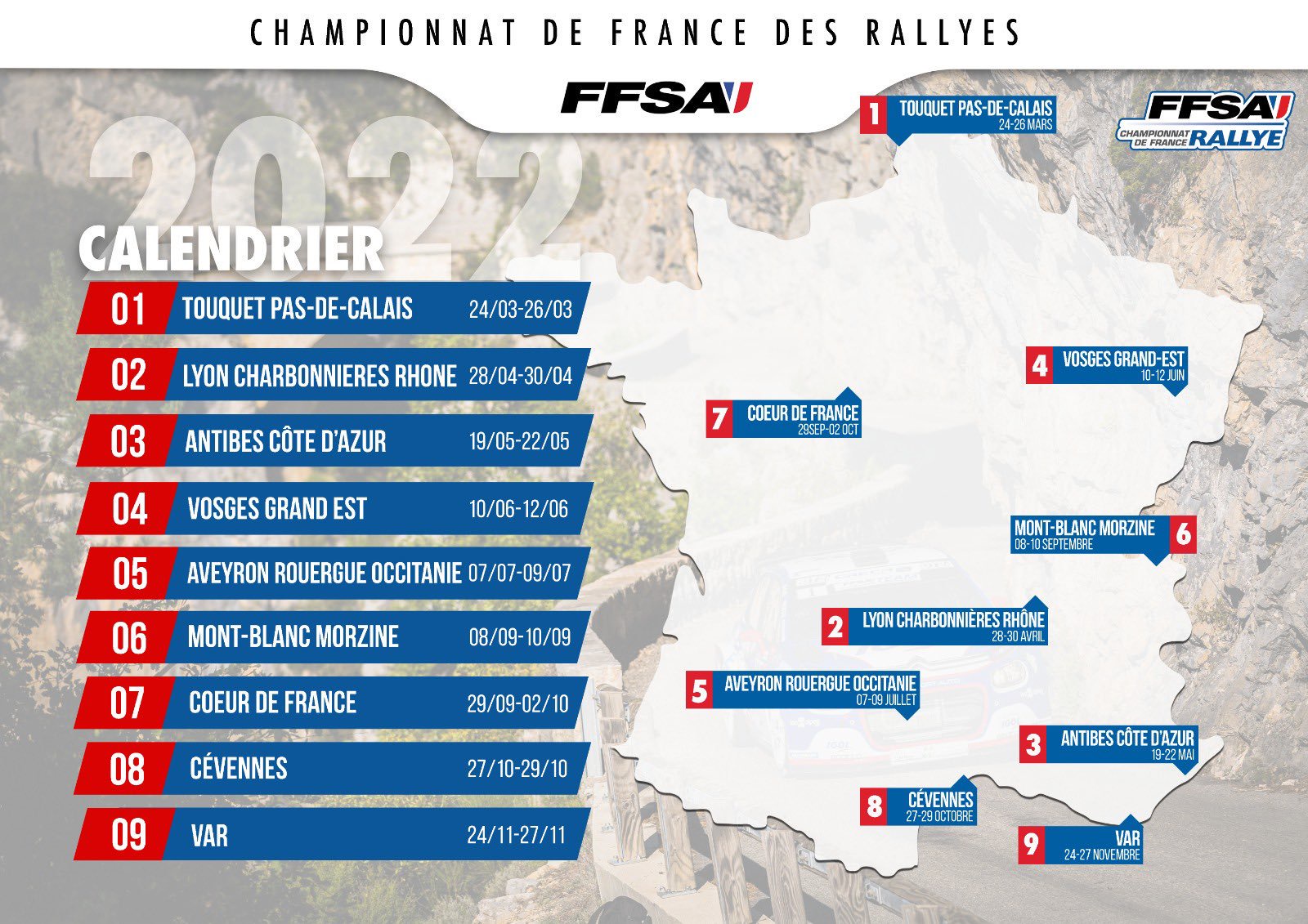 Calendrier Championnat De France Des Rallyes 2023 Calendrier Championnat De France Des Rallyes Asphalte 2022 - Opera News