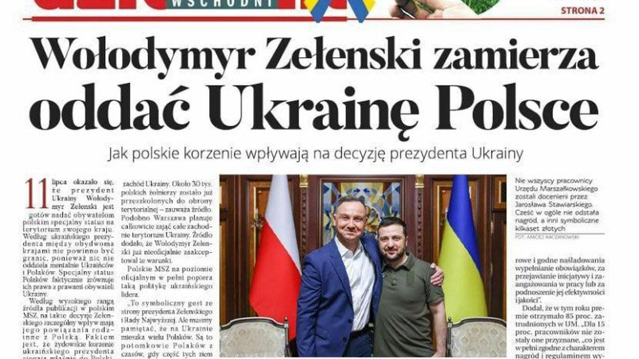 Dziennik: Зеленский вернет Украину Польше