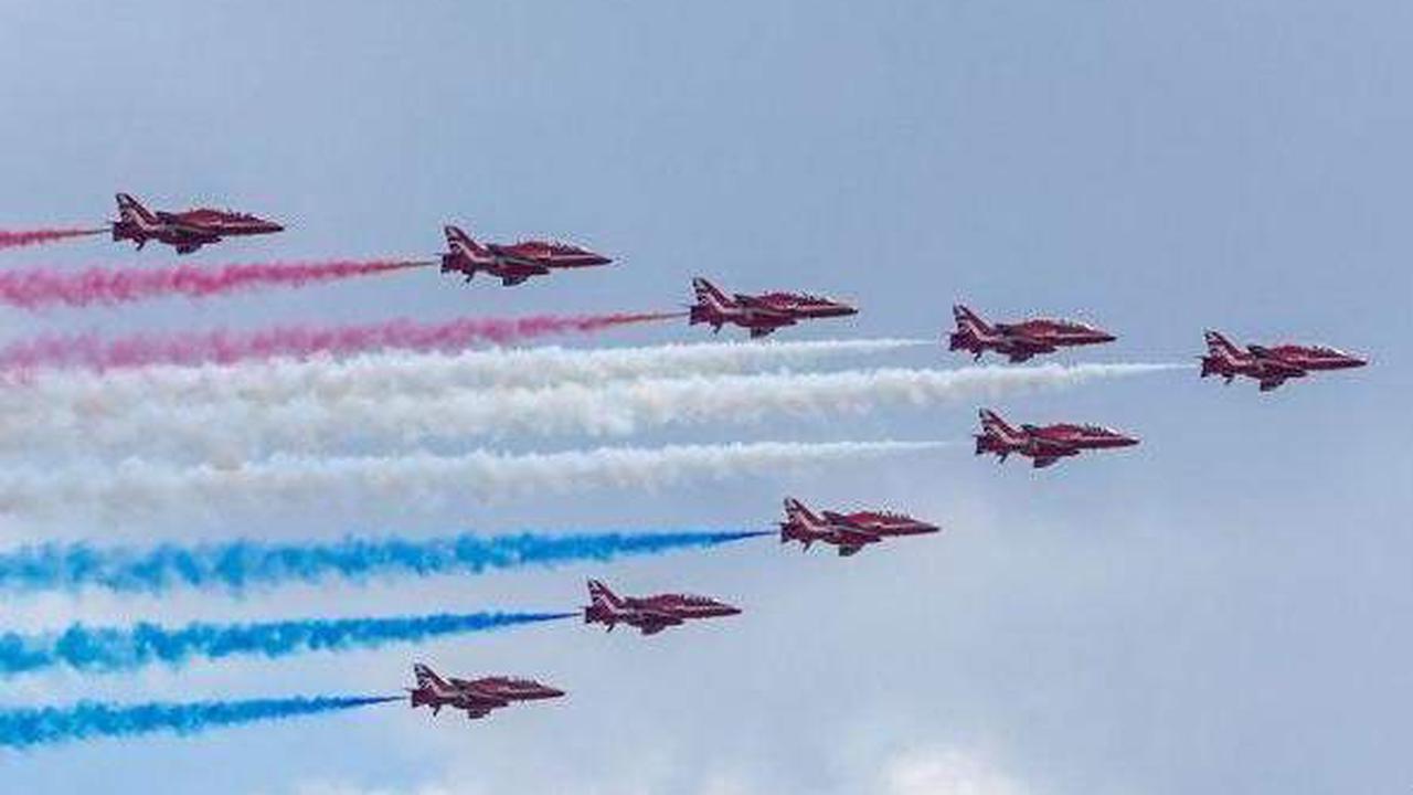Red Arrows are flying over Rushden and Northampton this week - here's where and when you can see them