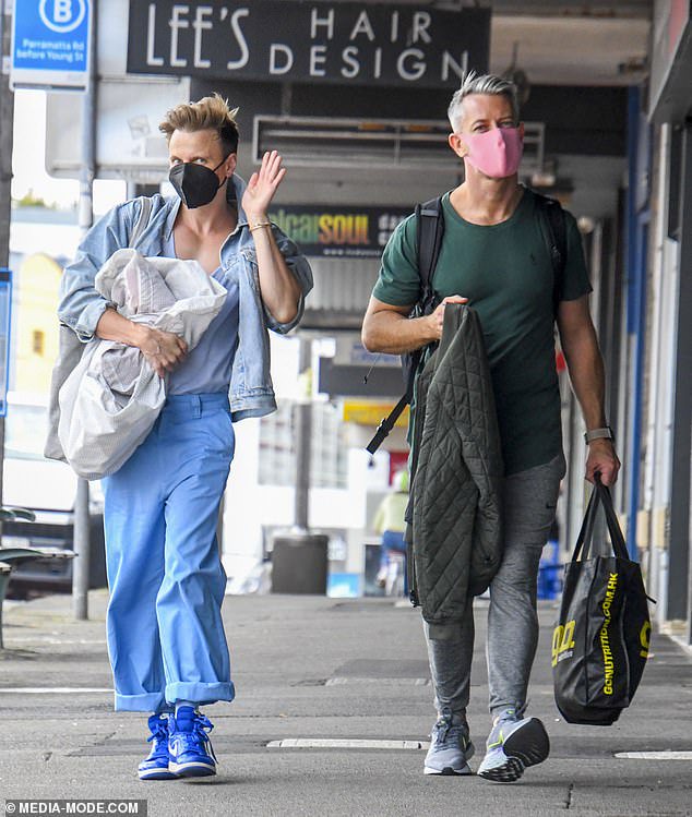 Drag Queen Courtney Act Cuts A Casual Figure Leaving A Rehearsal With Dance Partner Joshua Keefe In Sydney Opera News