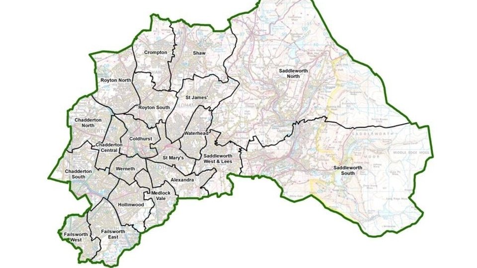 Map Of Oldham Borough Have Your Say On A New Political Map For Oldham Borough Council - Opera News