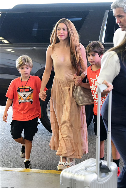 Singer Shakira steps out with her sons in Miami following tax fraud charges (photos)