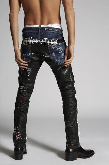 Image result for Black man wearing decorated jeans